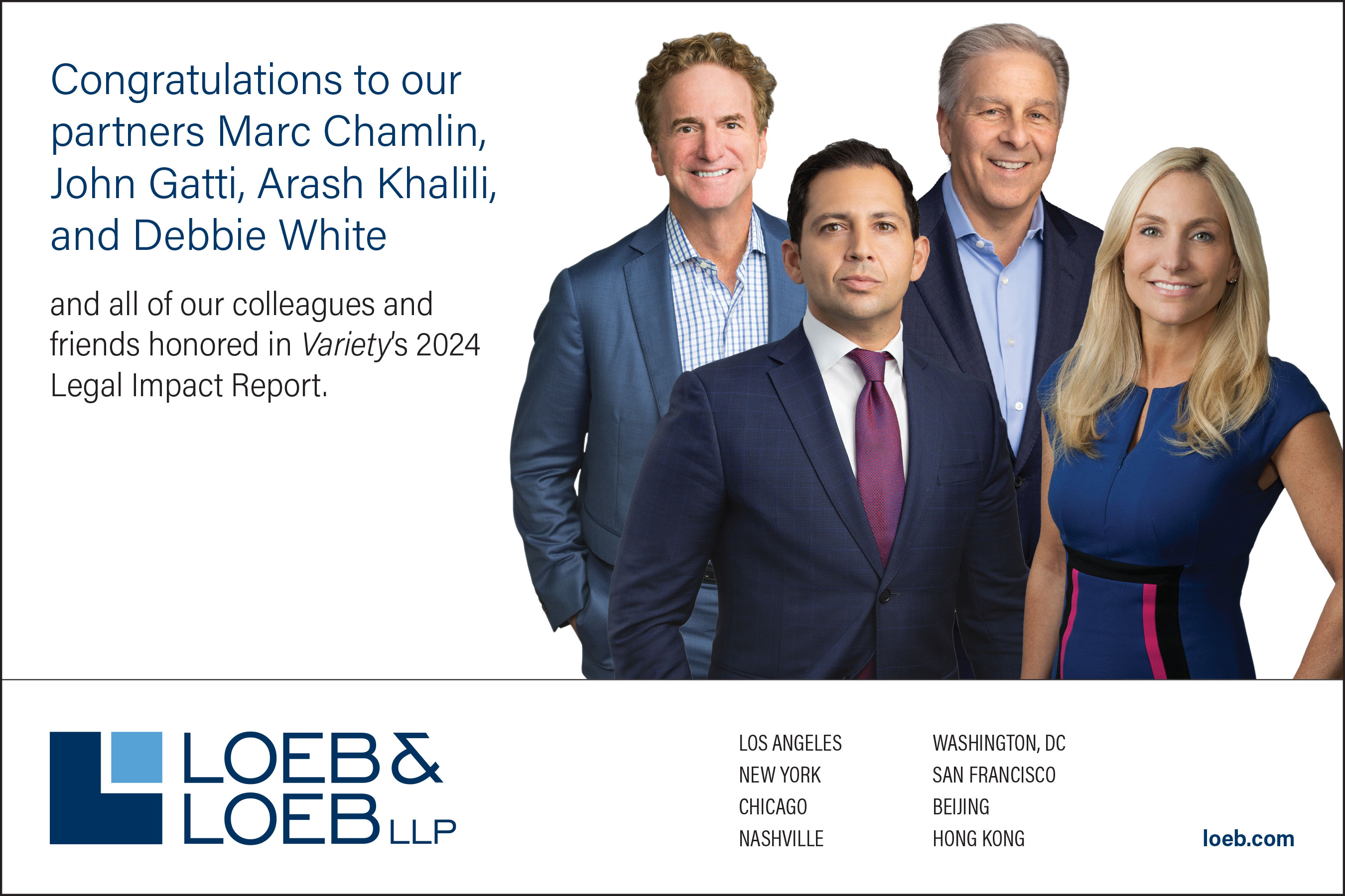 Four Loeb Partners Recognized in Variety's 2024 